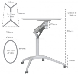 25911 mobile table dimensions