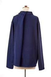 26825 caring clothing mens cardigan navy blue  back opening 683x1024