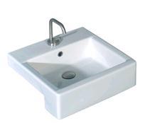 White Stone Hox Semi-Recessed  Basin
