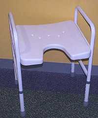 PR13702 Auscare Shower Stool with Cut Out