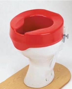 Red Ashby Raised Toilet Seat