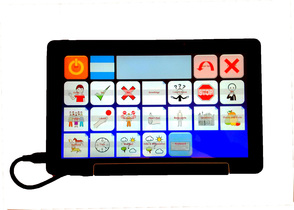 GazeSpeaker on a Windows tablet