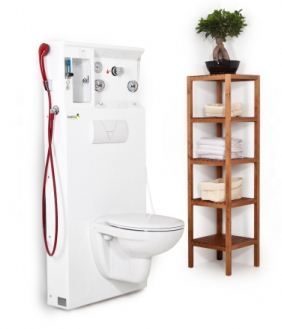 Beka Hospitec Shower Consoles - hygienic shower pult with toilet model shown