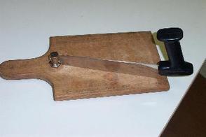 Homemade Chopping Board With Knife