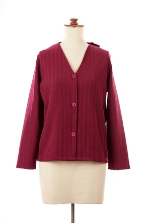 26807 caring clothing maroon jumper 1