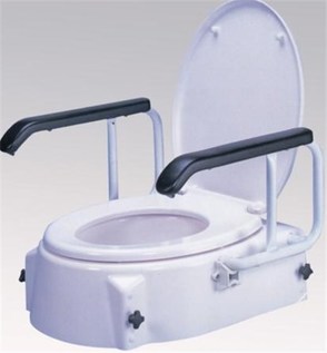 28964 peak care toilet seat raiser with swingaway arms