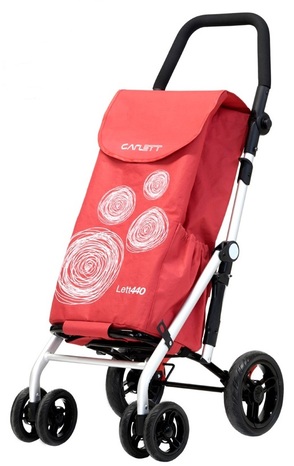Carlett Lett440 Folding Shopping Trolley - Red Velvet colour