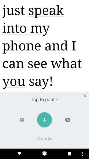 Written cue for communication partner