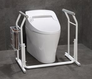Evacare Toilet Safety Rail - positioned aound toilet