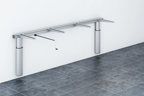 Pressalit Manual Adjustable Height Worktop Frame - Wall Mounted