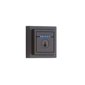 Kwikset Kevo Black Contemporary Connected Electronic Deadbolt - external lock