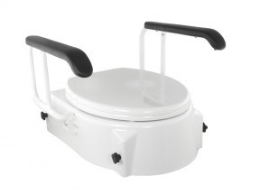 Raised Toilet Seat, with Arms (SWL 150kg)