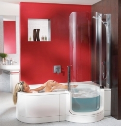 Twinline bath and shower