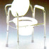 PQUIP Static Commode with Bucket and Back Support