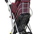 Carlett Lett800 Folding Shopping Trolley - folded position, Red Garnet colour