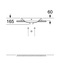 Roca Debba Semi Inset Basin - dimensions drawings